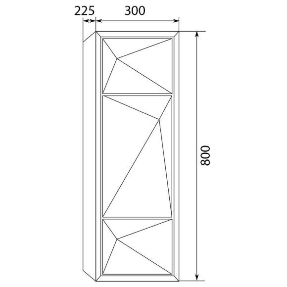 Шкаф пенал Marka One Romb 30П R У71344 подвесной White