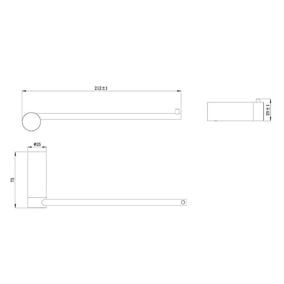 Полотенцедержатель Raiber Graceful RP-80004 Хром