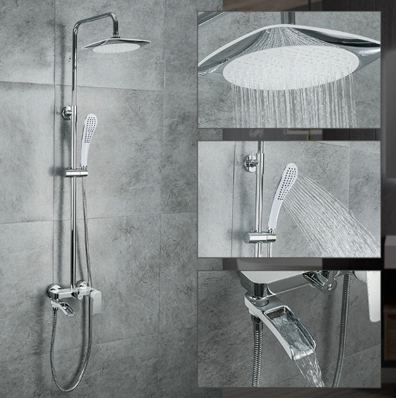 Душевая система Gappo G48 G2448-8 Белая Хром