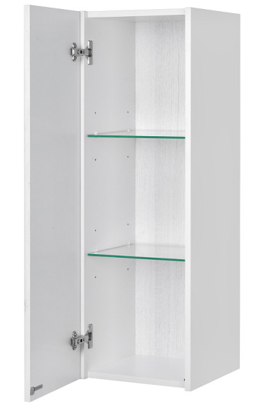 Подвесной шкаф Aquaton Сакура 33 L 1A220803SKW8L Ольха наварра Белый глянец