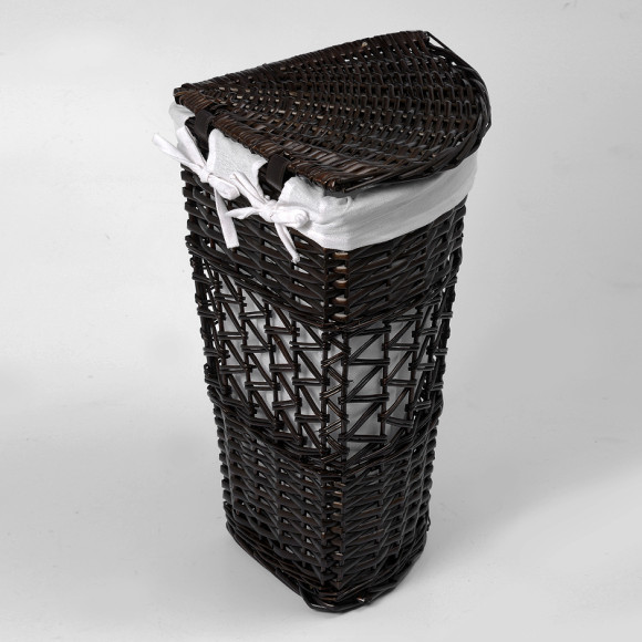 Корзина для белья WasserKRAFT Salm WB-270-M с крышкой Темно-коричневая Корзина для белья WasserKRAFT Salm WB-270-M с крышкой Темно-коричневая