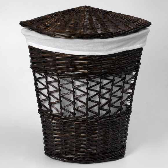 Корзина для белья WasserKRAFT Salm WB-270-M с крышкой Темно-коричневая Корзина для белья WasserKRAFT Salm WB-270-M с крышкой Темно-коричневая
