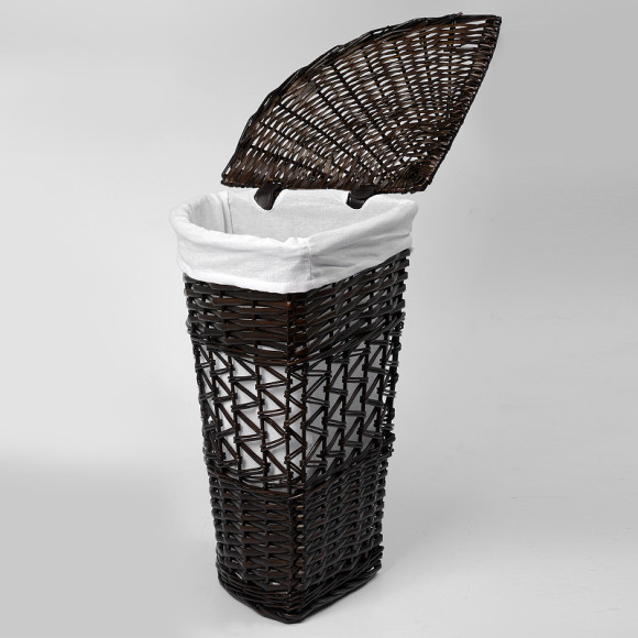 Корзина для белья WasserKRAFT Salm WB-270-M с крышкой Темно-коричневая Корзина для белья WasserKRAFT Salm WB-270-M с крышкой Темно-коричневая