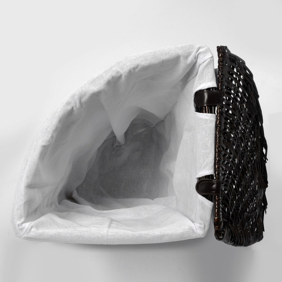 Корзина для белья WasserKRAFT Salm WB-270-M с крышкой Темно-коричневая Корзина для белья WasserKRAFT Salm WB-270-M с крышкой Темно-коричневая