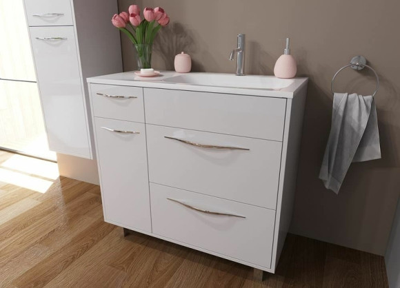 Тумба с раковиной Эстет Barcelona 90 R ФР-00003600 Белая Тумба с раковиной Эстет Barcelona 90 R ФР-00003600 Белая