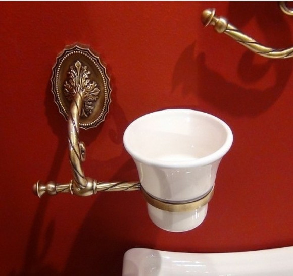 Стакан для зубных щеток Migliore Edera 16952 Золото