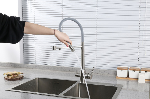 Смеситель для кухни Gappo G4399-5 Нержавеющая сталь Серый Смеситель для кухни Gappo G4399-5 Нержавеющая сталь Серый