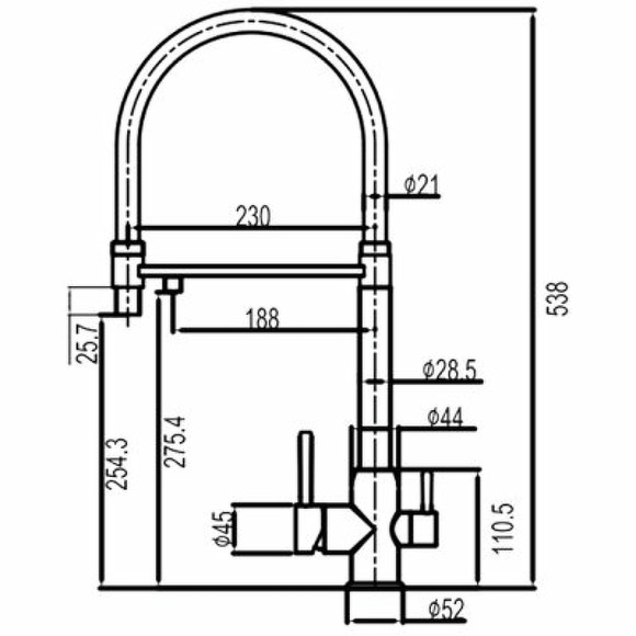 Смеситель для кухни Gappo G4399-5 Нержавеющая сталь Серый Смеситель для кухни Gappo G4399-5 Нержавеющая сталь Серый