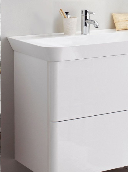 Тумба с раковиной Burgbad Iveo 120 SFEN120F2833G0161C0001*1 подвесная Белая глянцевая