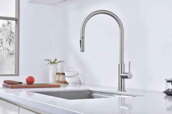 Смеситель для кухни Paulmark Senso Se215180-BS Брашированная сталь