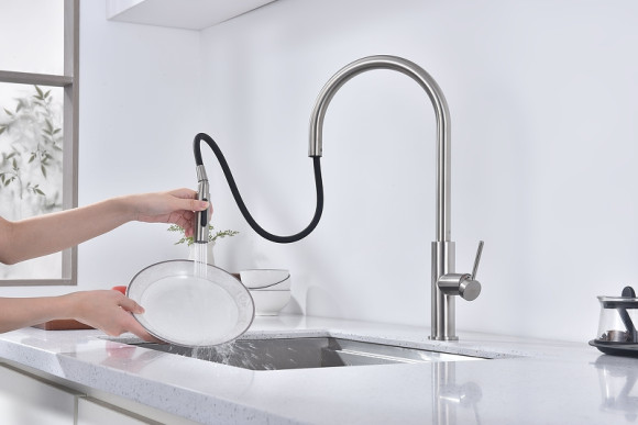 Смеситель для кухни Paulmark Senso Se215180-BS Брашированная сталь