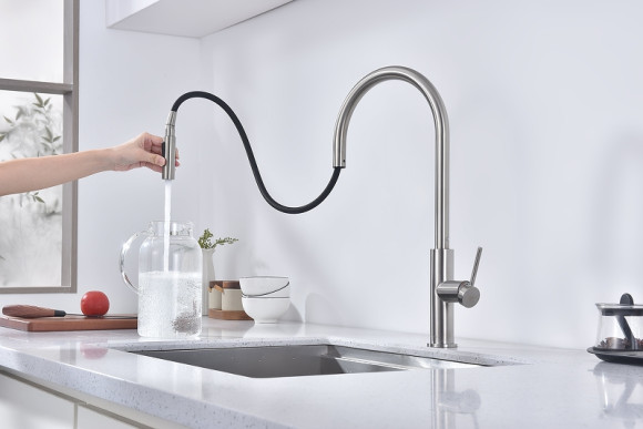 Смеситель для кухни Paulmark Senso Se215180-BS Брашированная сталь