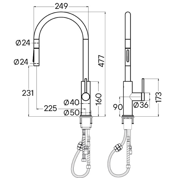 Смеситель для кухни Paulmark Senso Se215180-BS Брашированная сталь