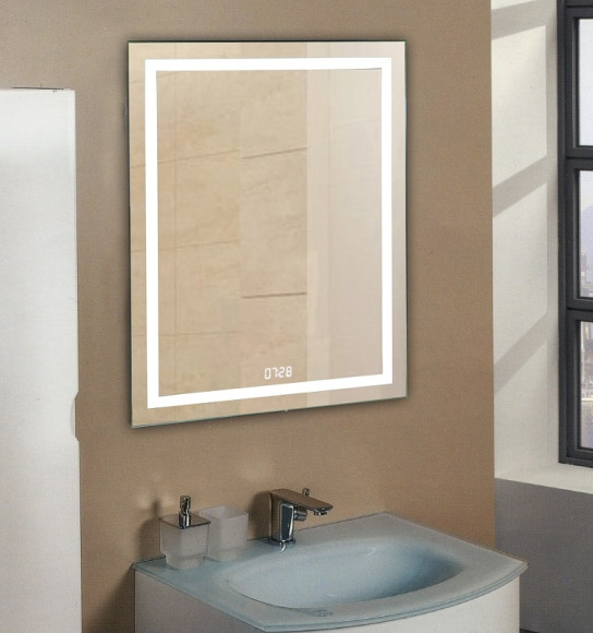 Зеркало Relisan Wendy 700х900 Гл000024379 с подсветкой с сенсорным выключателем и часами