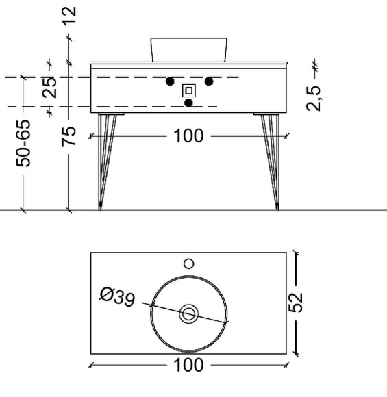 Тумба под раковину Boheme Armadi Art Lucido 100 770-100-W подвесная Жемчужный белый