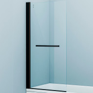 Шторка на ванну Iddis Slide 75х145 SLI5BS7i90 профиль Черный матовый стекло прозрачное