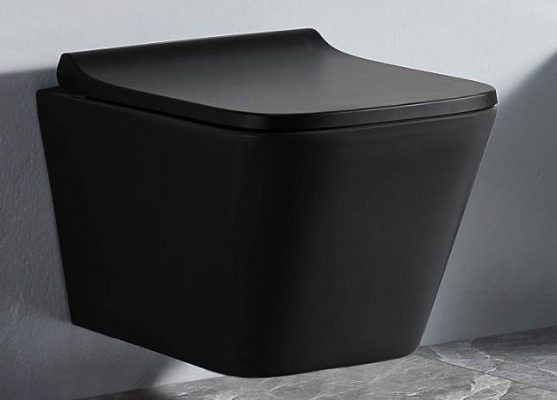 Унитаз CeramaLux 5171MB подвесной Черный матовый с сиденьем Микролифт Унитаз CeramaLux 5171MB подвесной Черный матовый с сиденьем Микролифт