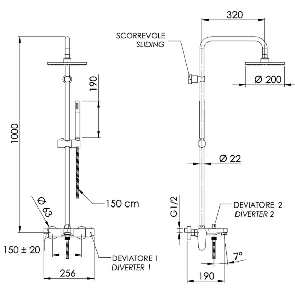 Душевая система Remer Class Line L34X7MMM20BO Белая матовая Душевая система Remer Class Line L34X7MMM20BO Белая матовая
