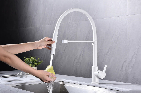 Смеситель для кухни Paulmark Halt Ha214021-431 Белый матовый