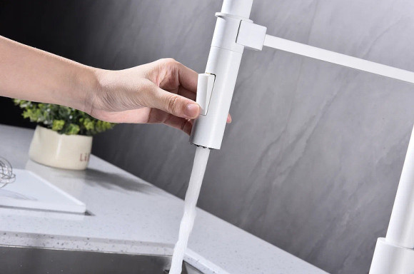 Смеситель для кухни Paulmark Halt Ha214021-431 Белый матовый