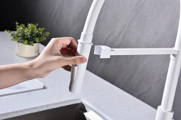 Смеситель для кухни Paulmark Halt Ha214021-431 Белый матовый