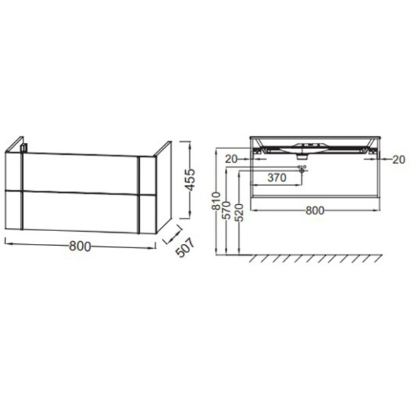 Тумба под раковину Jacob Delafon Nouvelle Vague 80 EB3030-E73 подвесная Фактурный дуб Тумба под раковину Jacob Delafon Nouvelle Vague 80 EB3030-E73 подвесная Фактурный дуб