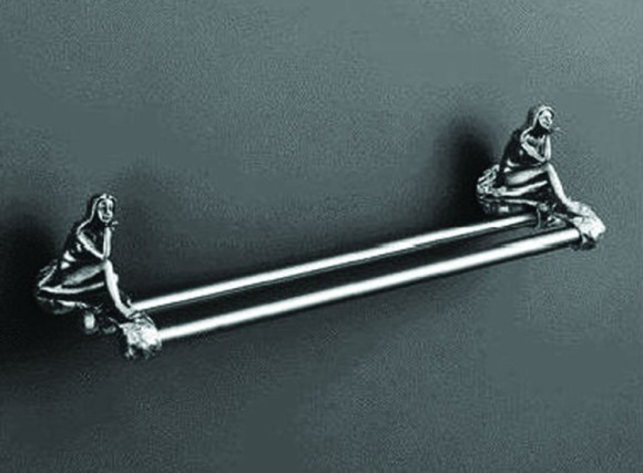 Полотенцедержатель Art&Max Juno AM-B-0718-T двойной Серебро