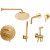 Комплект смесителей Paffoni Light KITZLIG015HGSP006 Золото медовое брашированное