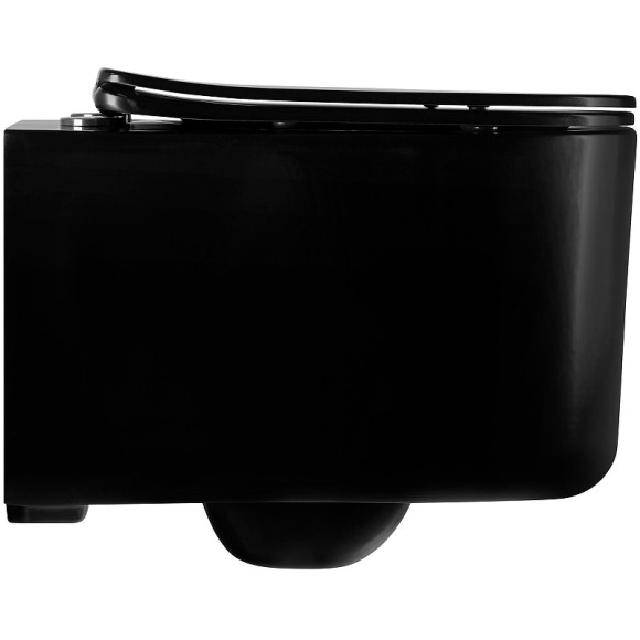 Унитаз Aquatek Мия AQ2004-MB подвесной Черный матовый с сиденьем Микролифт Унитаз Aquatek Мия AQ2004-MB подвесной Черный матовый с сиденьем Микролифт