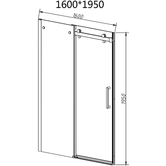 Душевая дверь Vincea Como-N 160 VDS-4CN160CLB профиль Черный стекло прозрачное Душевая дверь Vincea Como-N 160 VDS-4CN160CLB профиль Черный стекло прозрачное