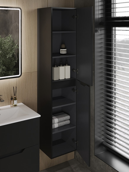 Шкаф пенал Orange Line 35 Li-35Pub подвесной Черный матовый