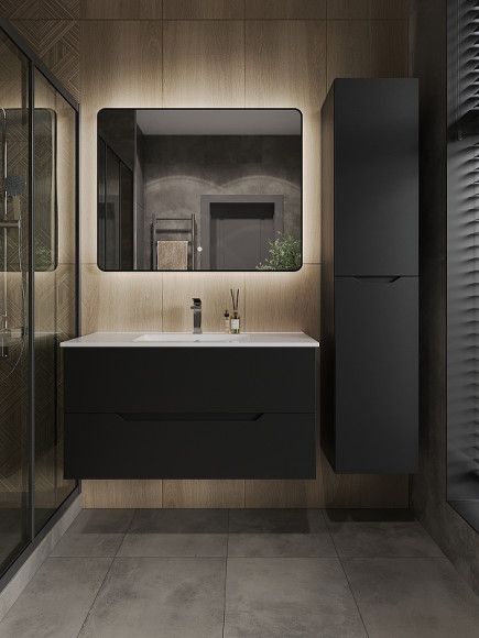 Шкаф пенал Orange Line 35 Li-35Pub подвесной Черный матовый