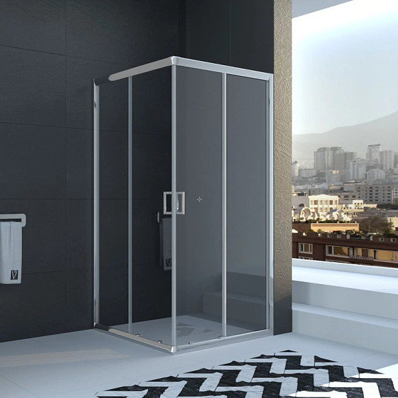 Душевой уголок Veconi Rovigo RV-11 90x90 RV11-90-01-C5 профиль Хром стекло прозрачное Душевой уголок Veconi Rovigo RV-11 90x90 RV11-90-01-C5 профиль Хром стекло прозрачное