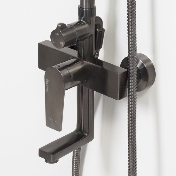 Душевая система WasserKRAFT Wiese A18401 Оружейная сталь Душевая система WasserKRAFT Wiese A18401 Оружейная сталь