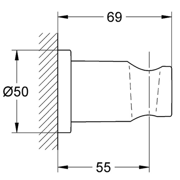 Держатель ручного душа Grohe Rainshower 27074GN0 Холодный рассвет матовый