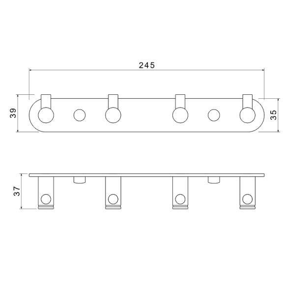 Вешалка для полотенец Aquatek Европа AQ4123CR Хром