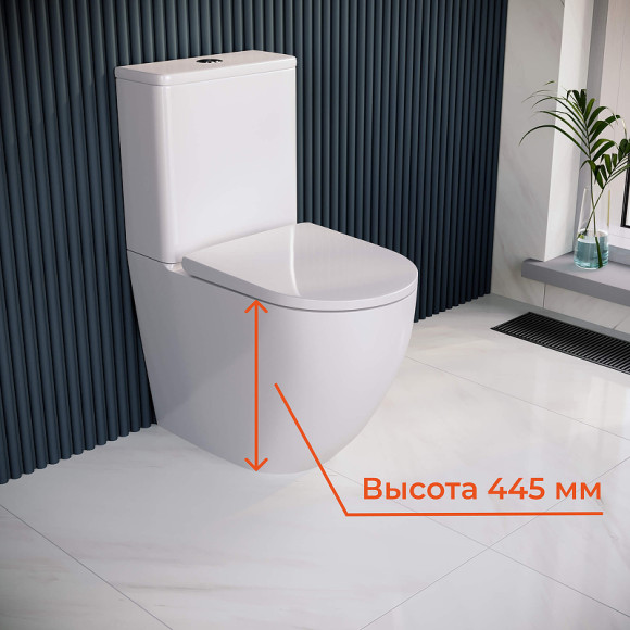 Унитаз компакт RGW SW-03 67420103-01 с бачком и сиденьем Микролифт