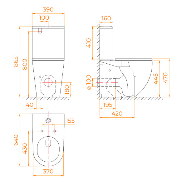 Унитаз компакт RGW SW-03 67420103-01 с бачком и сиденьем Микролифт