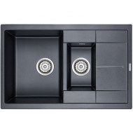 Кухонная мойка Paulmark Flugen 60/1,5 PM237850-BLM Черный металлик Кухонная мойка Paulmark Flugen 60/1,5 PM237850-BLM Черный металлик
