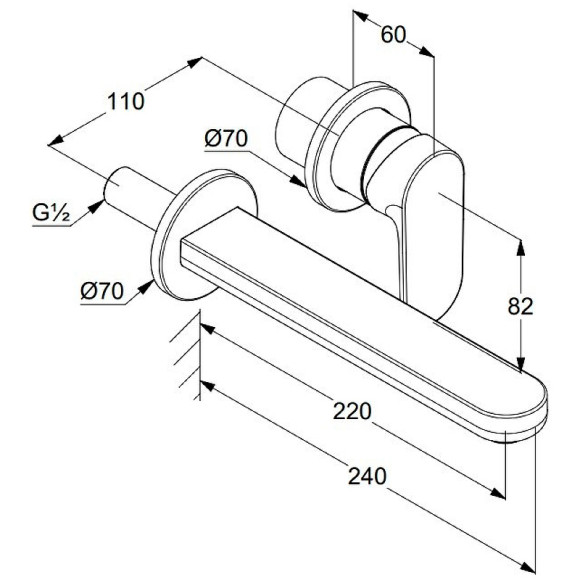 Смеситель для раковины Kludi Louva 242453975 Черный матовый Смеситель для раковины Kludi Louva 242453975 Черный матовый
