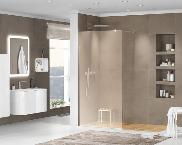 Душевая перегородка Cezares Liberta 120 LIBERTA-L-1-120-BR-Cr профиль Хром стекло бронзовое Душевая перегородка Cezares Liberta 120 LIBERTA-L-1-120-BR-Cr профиль Хром стекло бронзовое