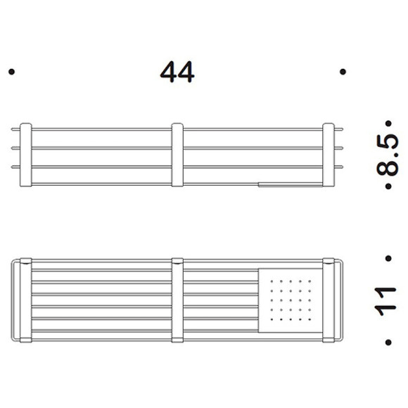 Полка корзина Colombo Design Angolari B9633.HPS1 Нержавеющая сталь Полка корзина Colombo Design Angolari B9633.HPS1 Нержавеющая сталь