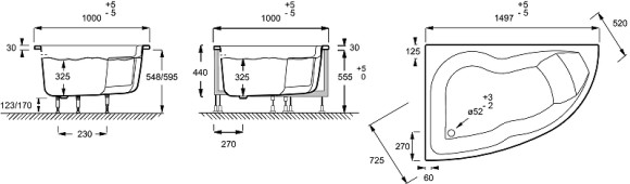 Акриловая ванна Jacob Delafon Micromega Duo 150х100 L E60221-00 без гидромассажа Акриловая ванна Jacob Delafon Micromega Duo 150х100 L E60221-00 без гидромассажа