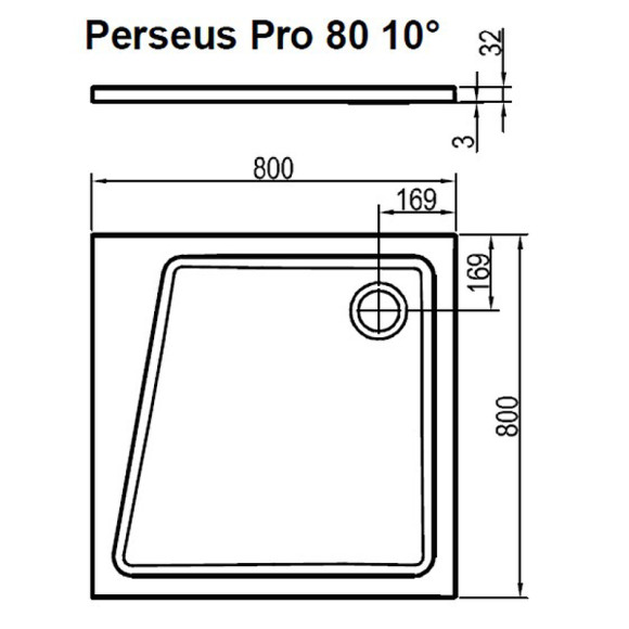 Душевой поддон из искусственного камня Ravak 10° Perseus Pro 80x80 XA054401010 Белый Душевой поддон из искусственного камня Ravak 10° Perseus Pro 80x80 XA054401010 Белый