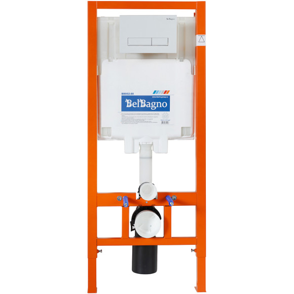 Инсталляция BelBagno BB002-80/BB009-MR-BIANCO с Белой клавишей смыва Инсталляция BelBagno BB002-80/BB009-MR-BIANCO с Белой клавишей смыва