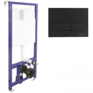 Инсталляция Berges Novum 040215 для унитаза с Черной клавишей смыва