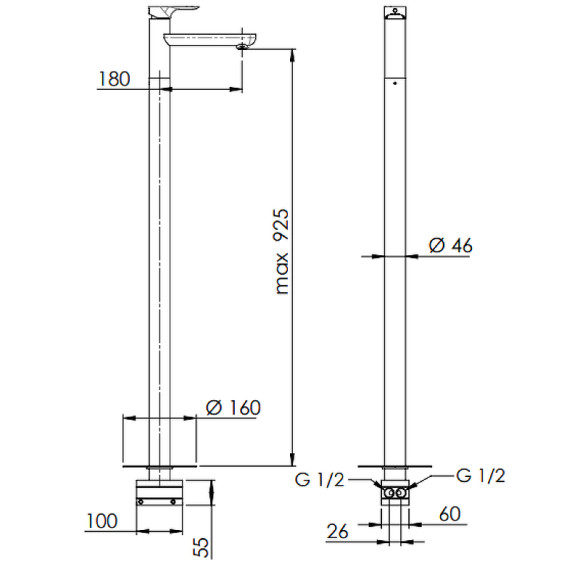 Смеситель для раковины Remer Infinity i18 Хром Смеситель для раковины Remer Infinity i18 Хром