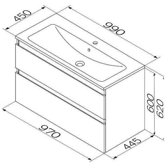 Тумба под раковину AM.PM X-Joy 100 M85AFHX1002WG подвесная Белый глянец