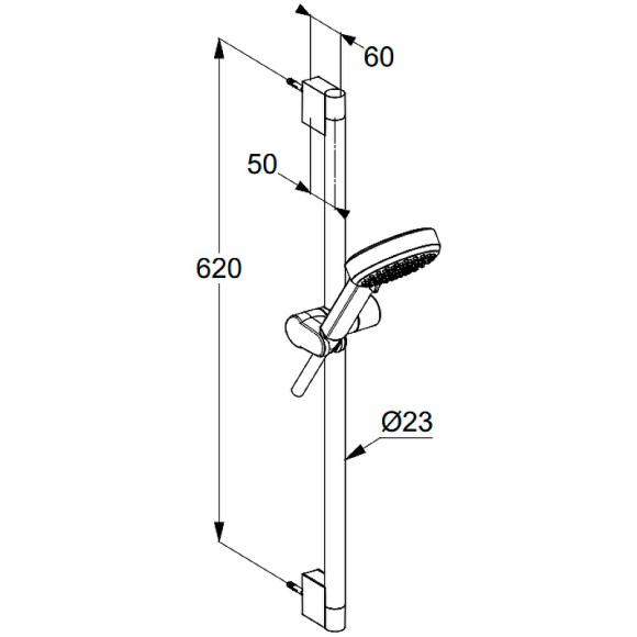 Душевой гарнитур Kludi Dive 6863005-00 Хром