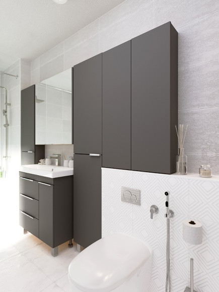 Подвесной шкаф 1MarKa Gaula 60П У92551 Графит матовый